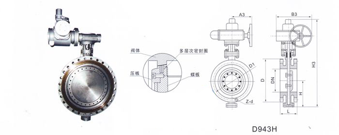 D943H電動(dòng)法蘭式多層次硬密封蝶閥